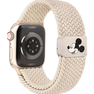 Braided Cartoon Magnetic Clasp Band Compatible with Apple Watch Bands 40/38/41/42/44/45/46/49mm Women Men, Stretchy Elastic Nylon Woven Strap for iWatch Series 11 10 9 8 7 6 5 4 SE/Ultra 3 2 1