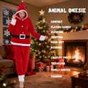 Unisex Adult Onesie Pajamas Animal One Piece Snug Fit Halloween Costume Sleepwear Homewear (Red, M)