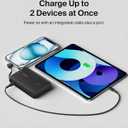 Belkin Portable Charger, Power Bank 10000 mAh w/Integrated Cable - 20W Fast Charge USB-C Power Delivery, iPhone Charger - Apple iPhone 17, Air, Pro, Pro Max, iPad, Samsung Galaxy S25, & More - Black