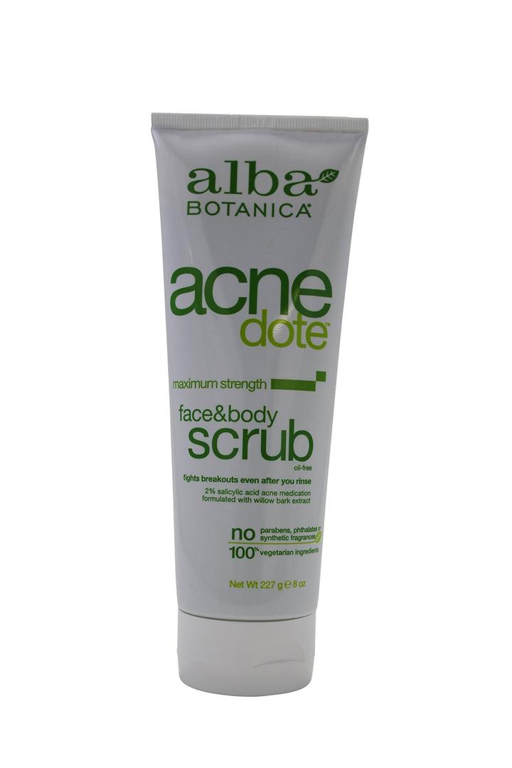 ALBA Botanica ACNEDOTE FACE&Body Scrub, 8 OZ (1 Count (Pack of 5))