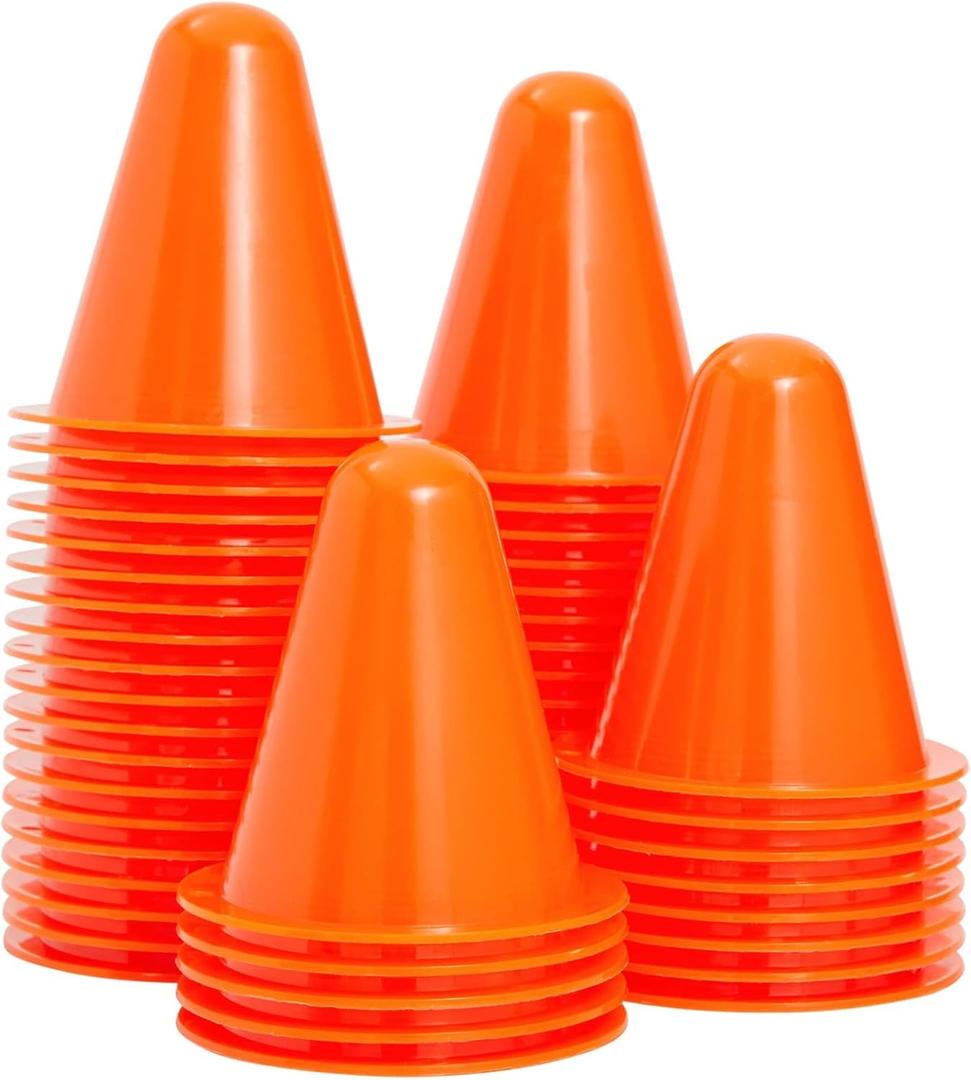 Maplefield Juvale Mini Safety Cones - 3 in Diameter, Orange, Pack of 50 - Soccer Training Equipment, Hockey Drills Maplefield Juvale Mini Safety Cones - 3 in Diameter, Orange, Pack of 50 - Soccer Training Equipment, Hockey Drills