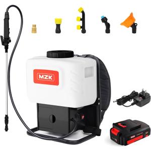 MZK 4.2 Gallon Battery Powered Backpack Sprayer-2.0AH Lithium Ion Electric Backpack Sprayer-for Weeding, Spraying, and Cleaning, Multiple Nozzles & Battery Included,BS4D05