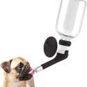 Andiker No-Drip Dog Water Dispenser Bottle-Dog Kennel Cage Water Dispenser Water Drinker Kettle for Pets can be Raised and Lowered Drinking Water Feeding Cage Water Bottle for Dogs (Black)