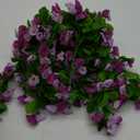 Artificial Vines 15Feet Silk Flower Garland for Outdoors Purple Morning Glory Vine Artificial Flowers Hanging Plants Garland Fake Green Plant 2Pcs for Wall Fence Indoor Wedding Banquet Decor
