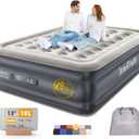InnoTruth Air Mattress Queen with Built in Pump, Inflatable Mattress Blow up Mattress, Family Choice Award Winner, 18" Colchones Inflables Foldable Air Bed for Guest & Home, Ideal for Camping, 650lbs