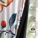XWZO Boho Blackout Floral Curtains for Bedroom, Mid Century Botanical Printed Curtains Flower Patterned Vintage Black Out Curtain 84 Inches Long 2 Panels for Living Room Grommet Top Bohemian Decor