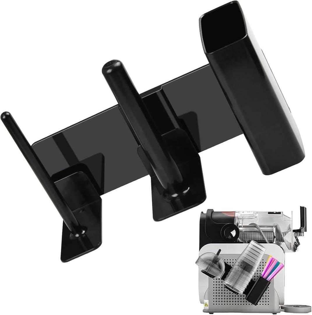 Cup Organizer for Ninja Slush Machine FS301 FS300 3-in-1 Side-Mounted Holder for Cups, Lids, Straws Accessories for Ninja Slushie Machine, Multifunctional Stackable Storage Stand Rack Container