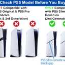 PS5 Wall Mount for PlayStation 5 Console - Sleek Hidden Design for Mounting Near or Behind TV, 2 Controller & Headset Holders Included (PS5 Slim)