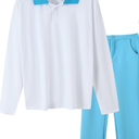 Halloween Costume for Men Classic White Shirt and Pants Outfit Cosplay Fancy Dress Suit Medium