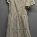 ZESICA Womens Summer Boho Floral Midi Dress 2026 Casual Short Sleeve Square Neck Flowy Beach Vacation Long Dress (Large, Apricot)