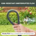 100ft Non-Expanding Garden Hose – Ultra-Light, Kink-Free, High-Pressure, Abrasion-Resistant, Durable, All-Weather, Eco-Friendly, Black&Gray