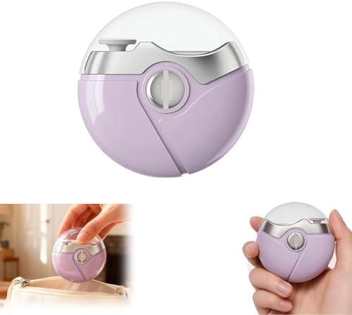 Electric Nail Clippers,3 in 1 Electric Polishing Automatic Nail Clippers,2 Adjustable Speeds, Automatic Nail Trimmer with LED Light&Clip Storage,USB Rechargeable for Kids, Adults,Seniors(Purple)