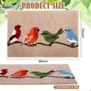 Dunzy Colorful Spring Birds Front Door Mat Indoor Outdoor Entrance 36"x24" Door Mat with Heavy Duty Backing Birds Welcome Mats for Entryway, Porch Doormats Outdoor Indoor Entrance Anti-Slip