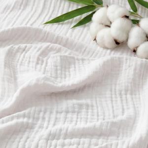 Bedsure Cooling Muslin Blanket Queen Size for Bed, Summer Gauze Blanket for Adults, 55% Rayon Derived from Bamboo & 45% Cotton, Breathable Lightweight Soft for Hot Sleepers, White, 90x90 Inches