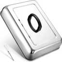 Onader 13 x 9 Inch Rectangular Basting Cover for Griddle, Large Stainless Steel Cheese Melting Dome Lid, Heat-Proof Handle & Dishwasher Safe