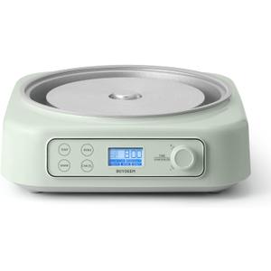 BUYDEEM LP55 5-in-1 Slow Cooker, Compatible with Various Cookwares, Multi-Cooker with Two Temperature Settings, Auto Keep Warm for 2H, Cozy Greenish, Pot Not Included