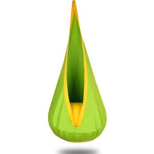 Kids Pod Swing Seat | Cotton Cloth, 53.2in X 29.5in X 21.7in | Frog Sensory Swing, Portable Inflatable Hammock | Indoor Outdoor Hanging Chair for Adults & Children