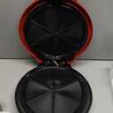 Taco Tuesday Deluxe 10-inch 6-Wedge Electric Quesadilla Maker with Extra Stuffing Latch, Red