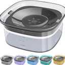 UPSKY 70oz Dog Water Bowl 2L No Spill Dog Bowls Large Capacity Spill Proof Slow Water Feeder, No Splash Pet Water Dispenser Vehicle Carried Travel Slow Drinking Bowl for Messy Drinkers (Gray)