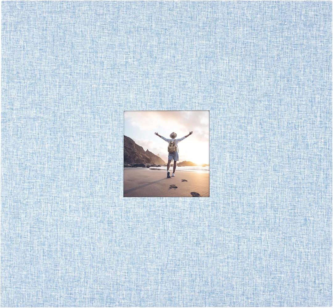 12x12 Fabric Scrapbook, Blue Fog (13.5 x 12.5 inches)
