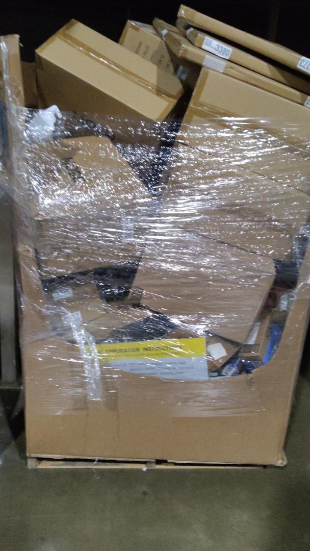 pallet of mixed items