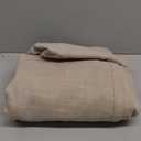 Pinch Pleated Linen 102 Inch Curtains 60 Inch Width for Living Room Divider Light Filtering Semi Sheer Burlywood Taupe Extra Wide Patio Curtains for Sliding Door Floor Ceiling Picture Window 60x102