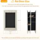 mestyl Dog Door for Wall, Pet Door, Doggie Door with Telescoping Tunnel, Double Magnetic Flaps and Sliding Lock Panels, 3-Flap Dog Door and Cat Door, Easy to Install, White, Large