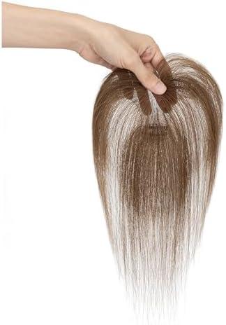 MY-LADY Clip in Bangs 100% Real Human Hair Extensions 360° Cover Clip on 3D Wispy Bangs for Women Topper Hairpieces for Women Medium Brown