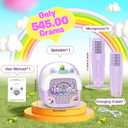 Mini Karaoke Machine for Kids Girls: Unicorn Portable Bluetooth Speakers with 2 Wireless Mic Toys for Girls Age 4-6 7 8 9 Years Old Girl Easter Birthday Gifts for 5 6 7 8 9 10 11 Years Teens Purple