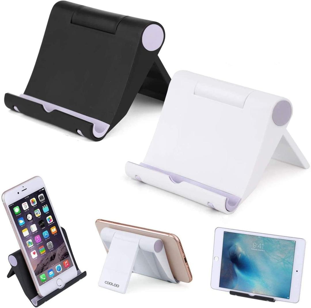 COOLOO Cell Phone Stand Multi-Angle,2 Pack Tablet Stand Universal Smartphones for Holder Tablets(6-11"), e-Reader, Compatible Phone XS/XR/8/8 Plus/7/7 Plus, S8/S7/Note 8, Air, Mini,