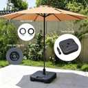 Orgrimmar Patio Umbrella Base 17.7L Heavy Duty Square Stand Water Filled Umbrella Base Stand for Outdoor