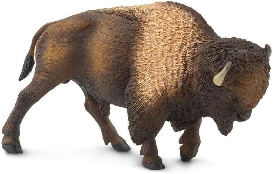 Safari Ltd. North American Bison Figurine - Realistic 5" Wildlife Figurine - Educational Toy for Boys, Girls, and Kids Ages 3+