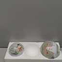 Soulchen 3 Pcs Christmas Decorations Indoor Snowman Globe Crackle Glass Ball Lamp with LED Lights Tabletop Xmas Decor Christmas Table Decorations for Home Fireplace Mantel