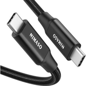NIMASO USB C 3.1 Gen 2 Cable 10Gbps Data Transfer, 4K Video Output Monitor Cable100W PD Fast Charging for iPhone 16, MacBook, Huawei Matebook, iPad Pro 2020, Chromebook, KYY, Dell, LG, ARZOPA