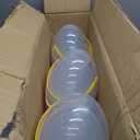 Suzile 18 Pcs Giant Easter Eggs 10 Inch Jumbo Fillable Eggs Shaped Baskets with Handles Plastic Extra Large Easter Containers Stands Upright for Holiday Hunt Decoration