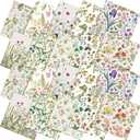 10 Pcs 20''x20'' Wildflower Quilting Fabric Square Wildflower Quiltted Fabric Patchwork Precuts Bundle Multicolor Supplies for Holiday DIY Sewing Craft