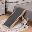 Wooden Foldable Dog Ramp Portable Pet Ramp,Car Ramp with Built-in Handle for Travel, 4 Adjustable Heights 9.8" to 18.1" for Small Dogs