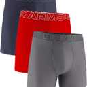 Under Armour Men's Performance Tech Boxerjock Brief Underwear, 6" Inseam, All-Day Comfort & Ultra-Soft, 3-Pack (XL)