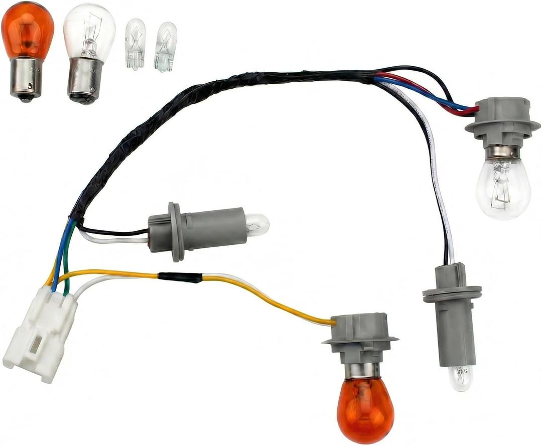 92450-3Q000 Tail Lamp Holder and Wiring with 8 Halogen Bulbs, Compatible with Hyundai Sonata 2011 2012 2013 2014, Exterior, Rear (Pack of 1)