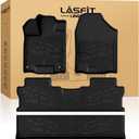 LASFIT Floor Mats for Honda Ridgeline 2026 2025 2024 2023-2017 Crew Cab, All Weather Protection TPE Non-Slip Custom Fit Automotive Accessories Floor Liners 1st & 2nd Row, Black