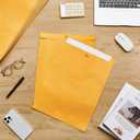 Motipuns 25 Pcs Manilla Envelopes 14 x 18 Inch Large Clasp Envelope Catalog Envelopes with Clasp Closure for Mailing Thick Documents Home, Business, Legal or School Storing Mailing (Golden)