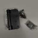 2 Pack Self Closing Door Hinges 4 Inch, Matte Black Spring Loaded Hinges with 5/8'' Radius Corners, Adjustable Tension for Garage, Front Door, for Left and Right Hand Door, UL Listed