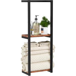 Towel Racks for Bathroom, 2 Tier Wall-Mounted Towel Rack, Home Decor Shelf, Space-Saving Organizer Rack for Household, Bathroom, and Bedroom