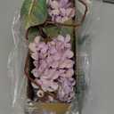 Ttranewsoo Fake Hydrangea Silk Flowers with Stems,Faux Hydrangea Artificial Flowers Purple for Home Wedding,Dried Hydrangea Artificial Flowers Bouquet Vase Decor 24"Light Purple  8pcs No Vase