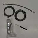 4-Digit Combination Cable Lock with 3 Steel Cables (9"/24"/47") - Secure Reset Only with Current Code - for Bike, Luggage, Gate, Shed, Cabinet - Gun Grey, 1 Pack