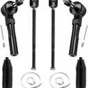2WD Front Tie Rod Ends Kit for Chevrolet Silverado 1500 and GMC Sierra 1500 1999 2000 2001 2002 2003 2004 2005 2006, 4 Inner and Outer Tie Rod Ends 2 Boots, ES3492 EV370-6Pcs