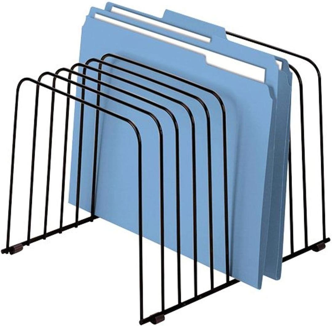 Fellowes 72112 Desktop Organizer, 11 Sections, Wire, 9" x 11-3/8" x 8", Black