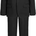 Calvin Klein Boys' 2-piece Formal Suit Set, Single Breasted Jacket & Straight Leg Dress Pants (Black, S)