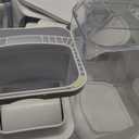 Cereal Dispenser Countertop, 5L Cereal Containers Storage Dispenser for Pantry, Large Dry Food Cereal Dispenser, Not Easy to Crush Cereal, Can Hold Oatmeal, Candy, Snack, Grain, Pet Food (White, 3Pc)