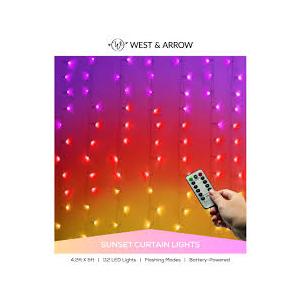 West & Arrow 112 LED Sunset Curtain Lights 4.2ft by 5ft.